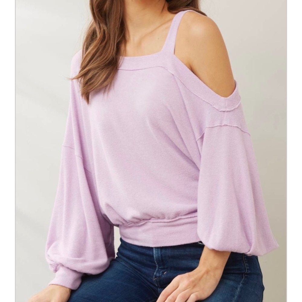 Free People Flaunt It Pullover Magical Lilac Top